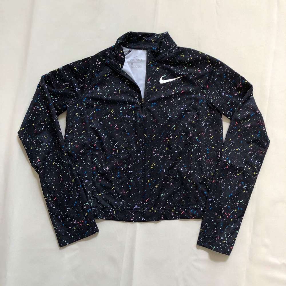 Nike Dri-FIT Older Kids Long Sleeve Zip Top